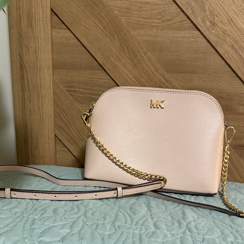 Michael Kors Blush Crossbody Bag with Gold Accents